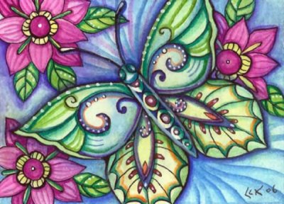 Diamond Painting Canvas - QS Blue Butterfly - Click Image to Close